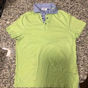 HERITAGE lime green good luck Polo size S